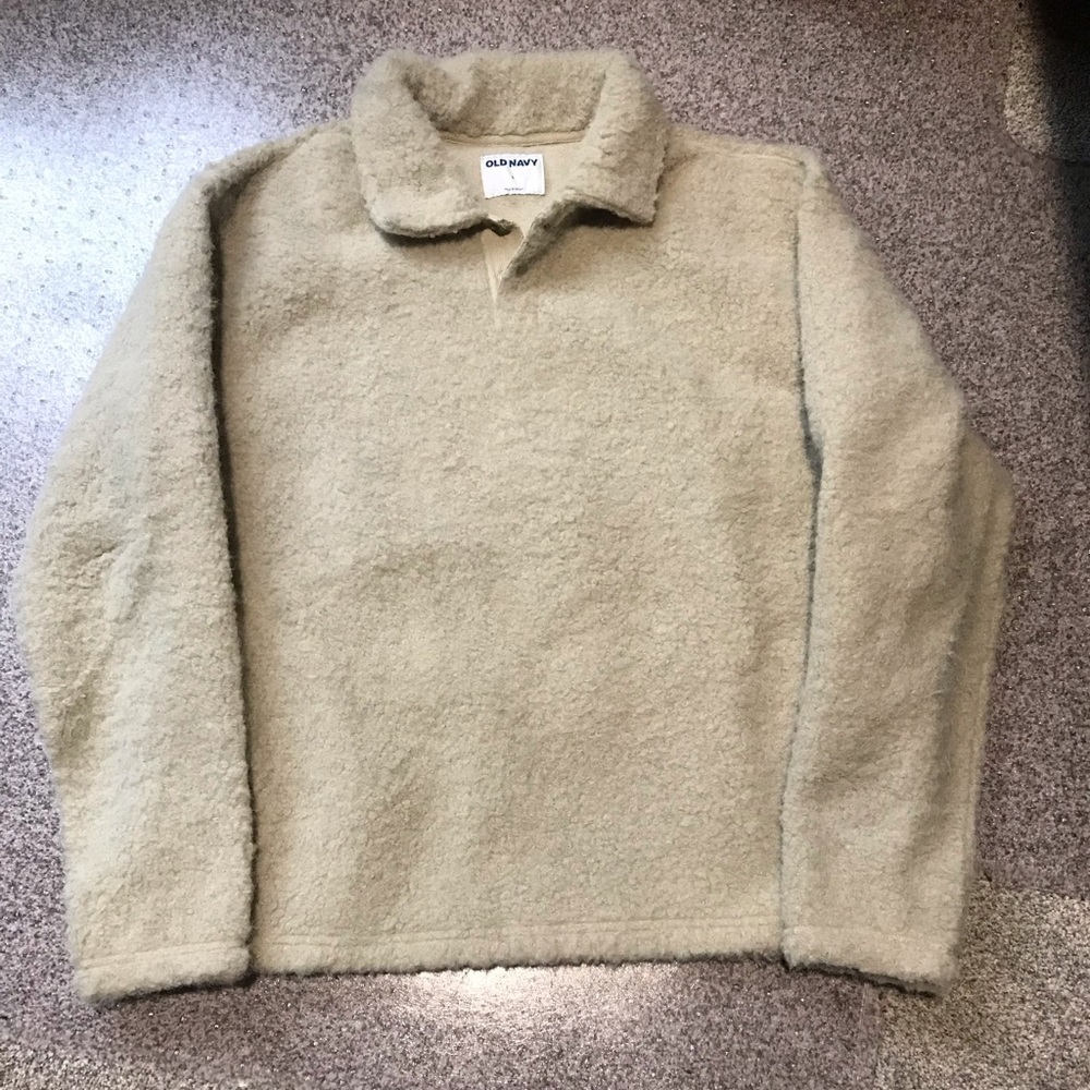 Old Navy Men's Sherpa Polo Sweatshirt